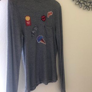 Black and white striped long sleeve